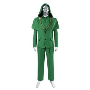 Doctor Doom Fantastic Four Halloween Costume Cosplay 2Pc Set Men Small NWOT